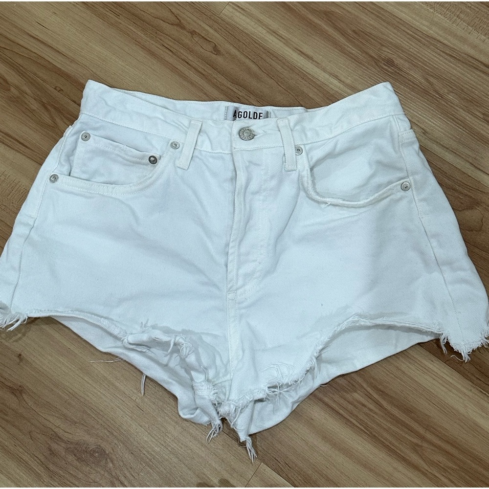 AGOLDE White Jean Shorts